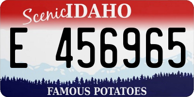 ID license plate E456965