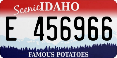 ID license plate E456966