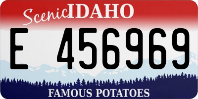 ID license plate E456969
