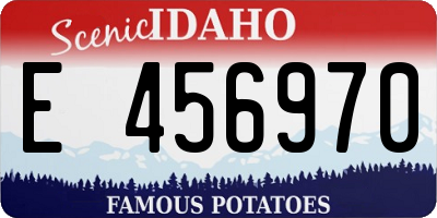 ID license plate E456970