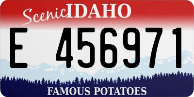 ID license plate E456971