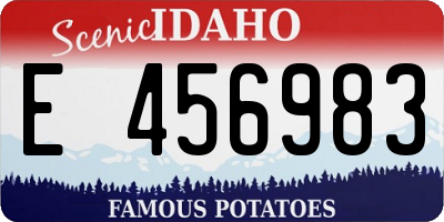 ID license plate E456983