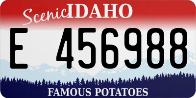 ID license plate E456988
