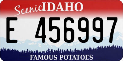 ID license plate E456997