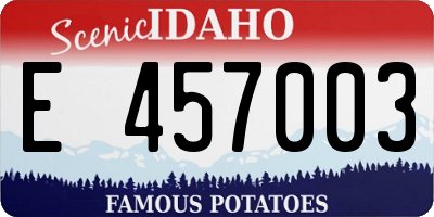 ID license plate E457003