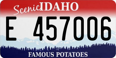 ID license plate E457006