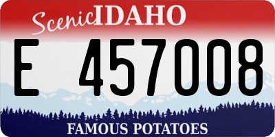 ID license plate E457008
