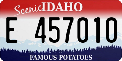 ID license plate E457010