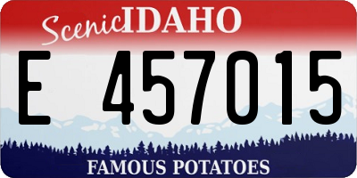 ID license plate E457015