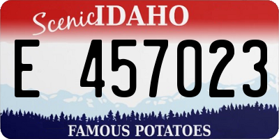 ID license plate E457023