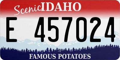ID license plate E457024