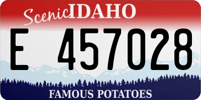 ID license plate E457028