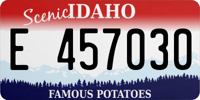 ID license plate E457030