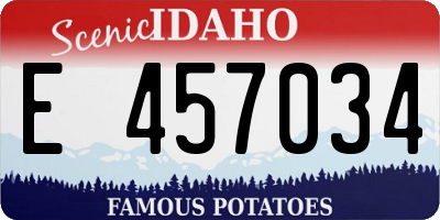 ID license plate E457034
