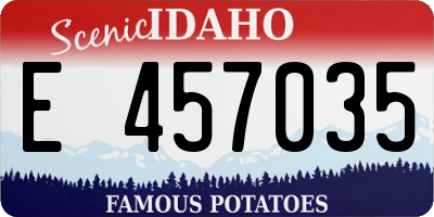 ID license plate E457035
