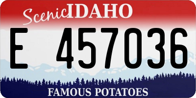 ID license plate E457036