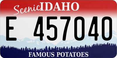 ID license plate E457040