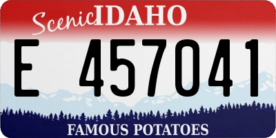 ID license plate E457041