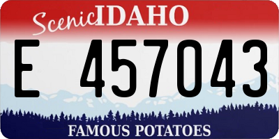 ID license plate E457043