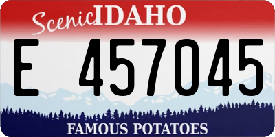 ID license plate E457045