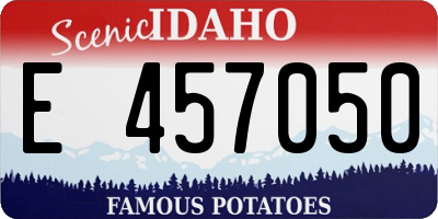 ID license plate E457050