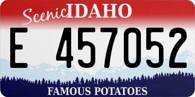 ID license plate E457052