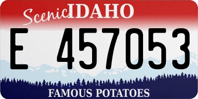ID license plate E457053