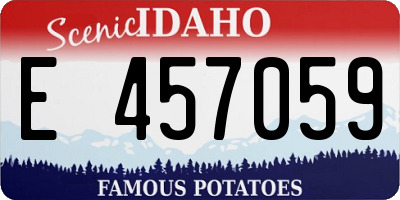 ID license plate E457059