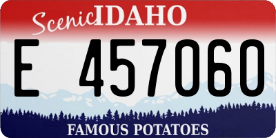 ID license plate E457060