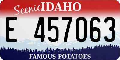 ID license plate E457063