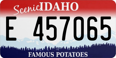 ID license plate E457065
