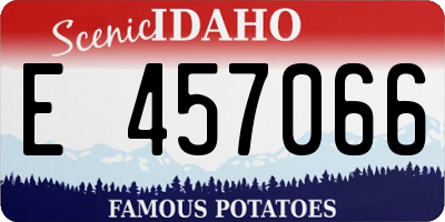 ID license plate E457066