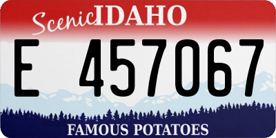 ID license plate E457067