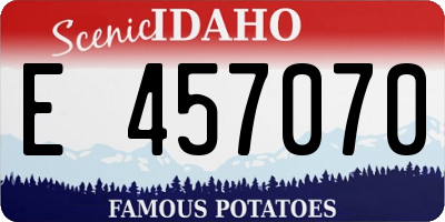 ID license plate E457070