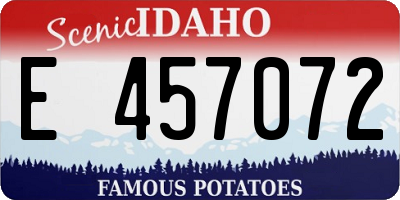 ID license plate E457072