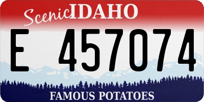 ID license plate E457074
