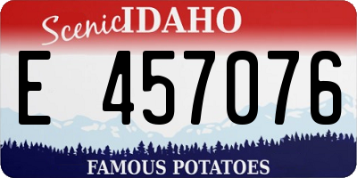 ID license plate E457076