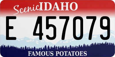 ID license plate E457079