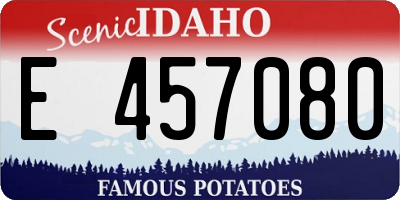 ID license plate E457080