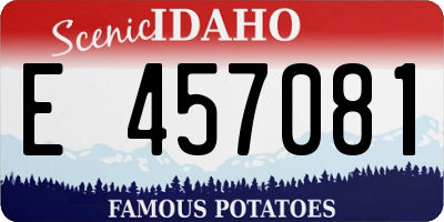 ID license plate E457081