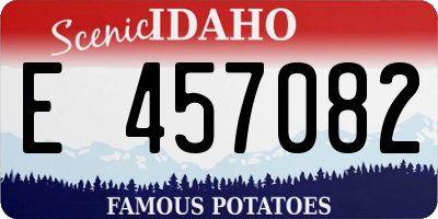 ID license plate E457082