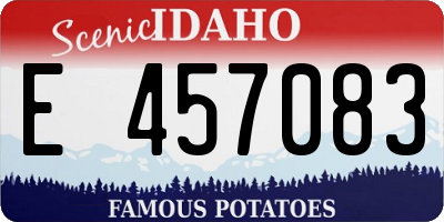 ID license plate E457083