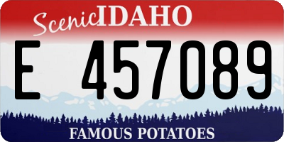 ID license plate E457089