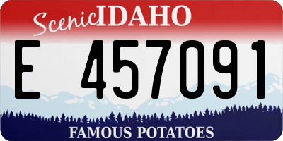 ID license plate E457091