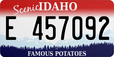 ID license plate E457092