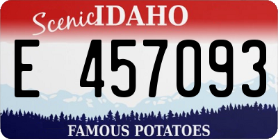ID license plate E457093