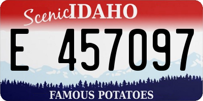 ID license plate E457097