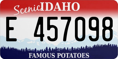 ID license plate E457098