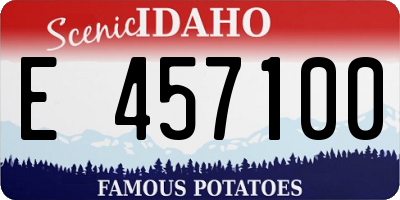 ID license plate E457100