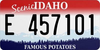 ID license plate E457101
